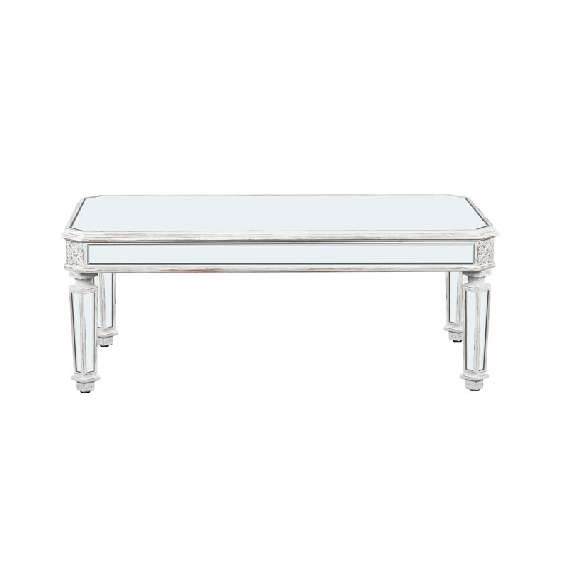 Table basse 48 "Vintage, Chêne / argent