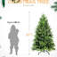 7ft Decoration With 1375 Mixed Pe+ Tips, Fast - Install Hinged Structure, Strong Metal Support, Pine Appearance For Holidays Holiday Tree Branch Quick Setup Design, Heavy Duty Stand, Realistic