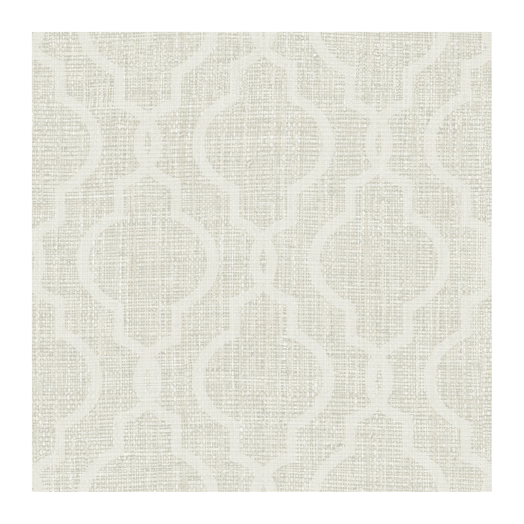 Paonia Geometric Wallpaper, Paper, White