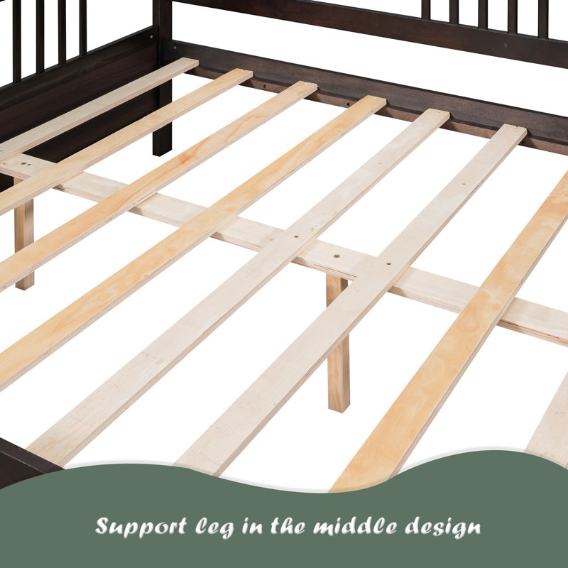 Full Size Daybed With Support Legs, Espresso
