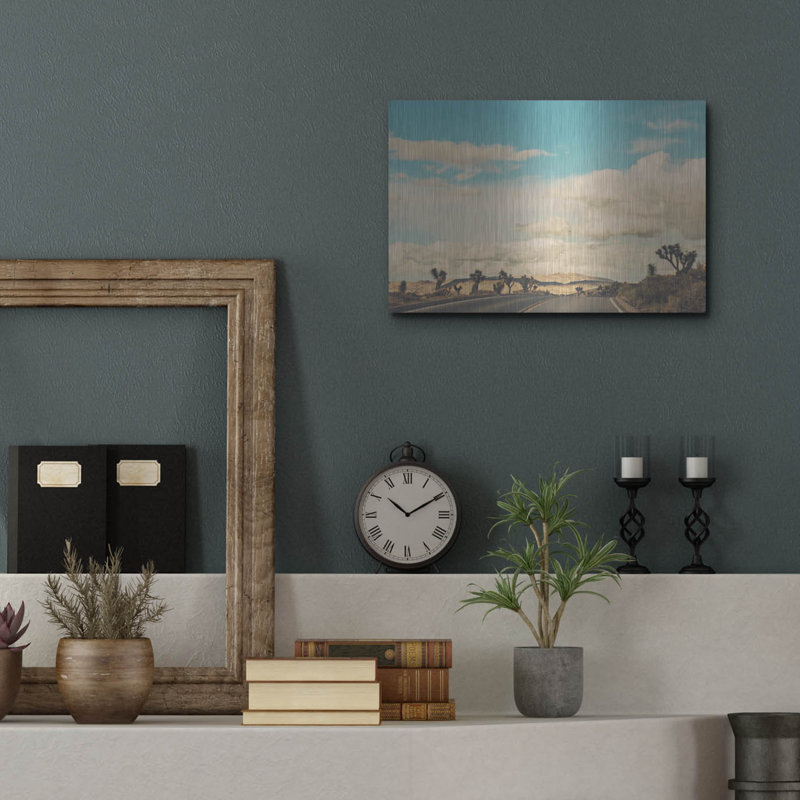 Union Rustic «Weekend Drive» par Myan Soffia, art mural en métal, H 12 po x l 16 po