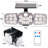 2 PCS Solar Motion Sensor Lights 138 LED 1000LM Wireless LED 3 Adjustable Head Wide Angle Illuminate