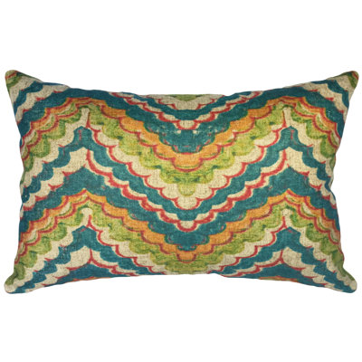  Chevron Linen Lumbar Pillow