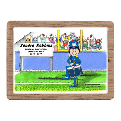 Personalized Band, Drum Snare - Female Wooden Magnet - Great Gift!