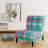 Multicolor Checked Tartan - Upholstered Patterned Accent Slipper Chair