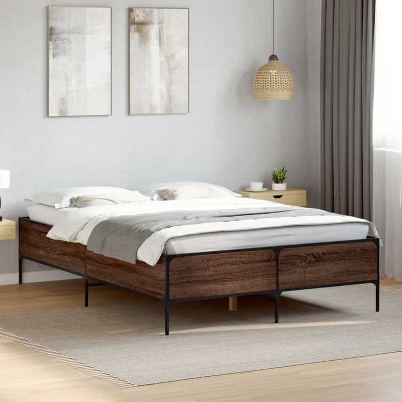 Acherman Bed, Brown Oak, 120 x 200 cm