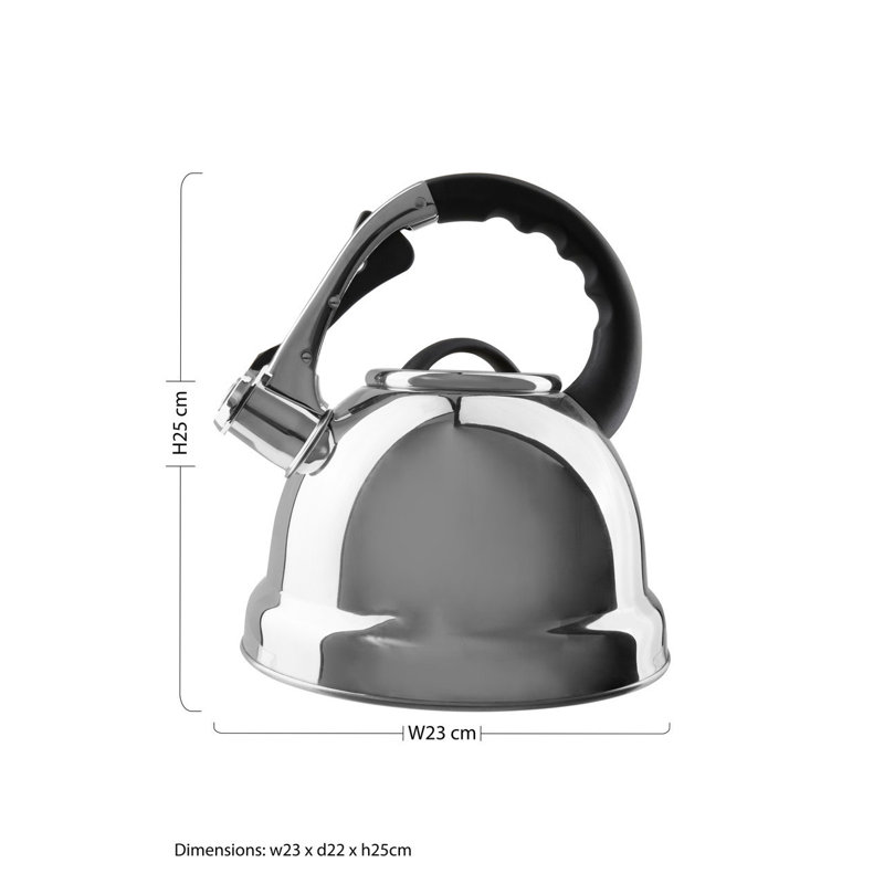 Belfry Kitchen Penryn 3.2L Stainless Steel Whistling Stovetop Kettle