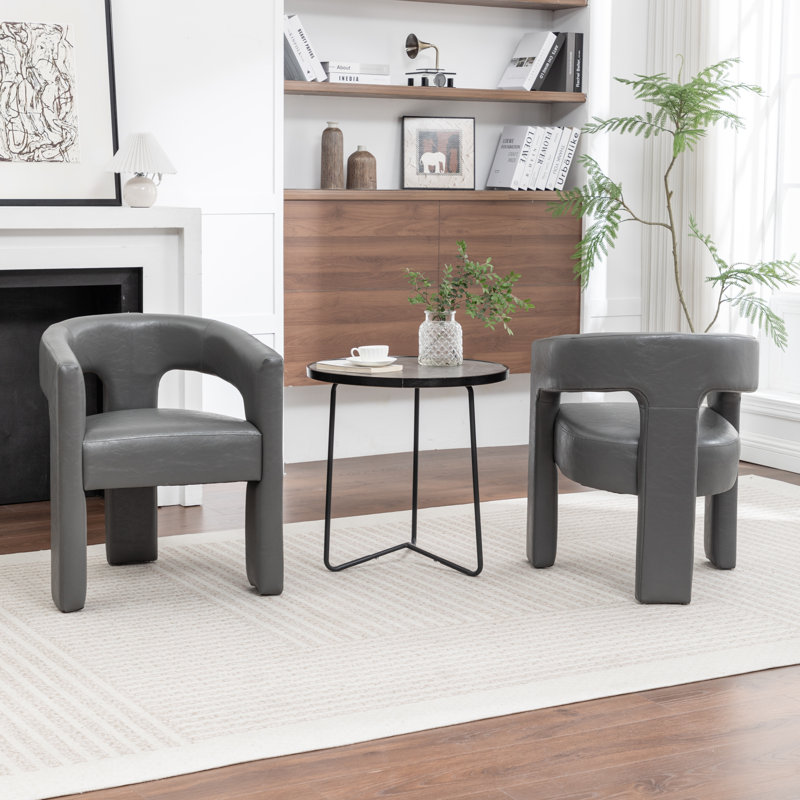 Chaises de salle à manger rembourrées Caleb, Gris