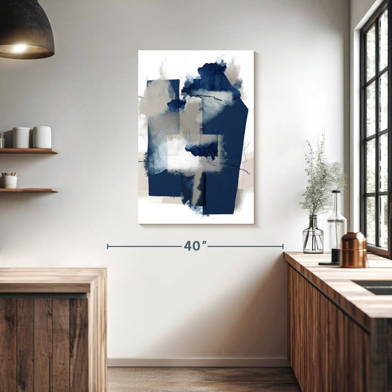 Avery Juxtaposed Blue, 39" H x 26" W