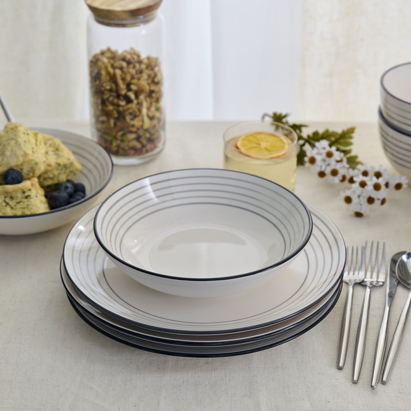 Earth & Clay Zeke Dinnerware Set Earthenware, 12