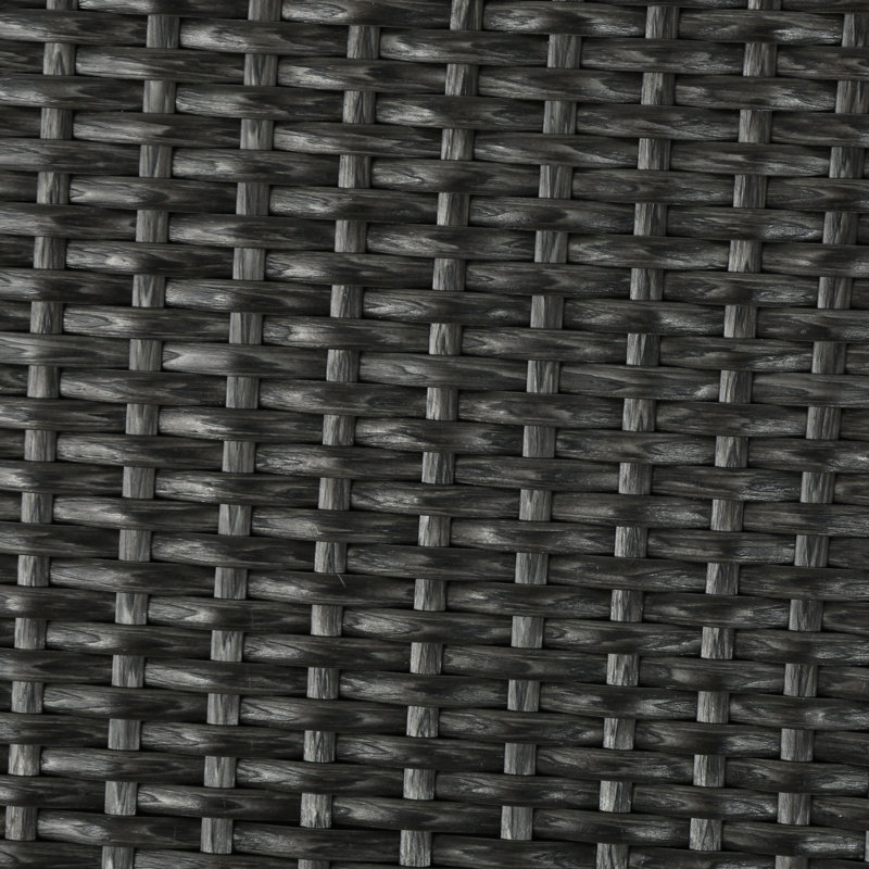 Banc de rangement en rotin pour l'extérieur, Gris