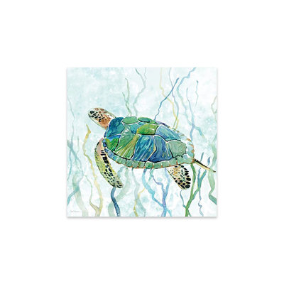 «Sea Turtle Swim II» par Carol Robinson - peinture sans cadre
