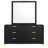 Dle Wide Dresser With Mirror, Gold Bracket Legs, Modern Black Finish-117056031