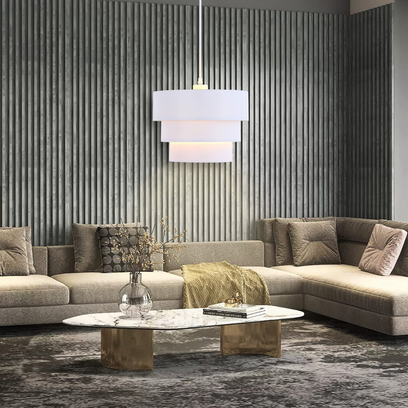 Daivon 1 - Light Drum Pendant, Yellow