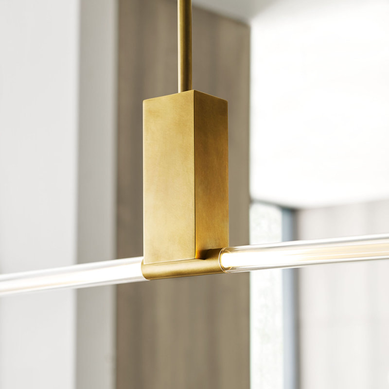 Phobos 1 - Light LED Pendant, Natural Brass