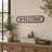 Metal Welcome Sign Brown Wall Decor