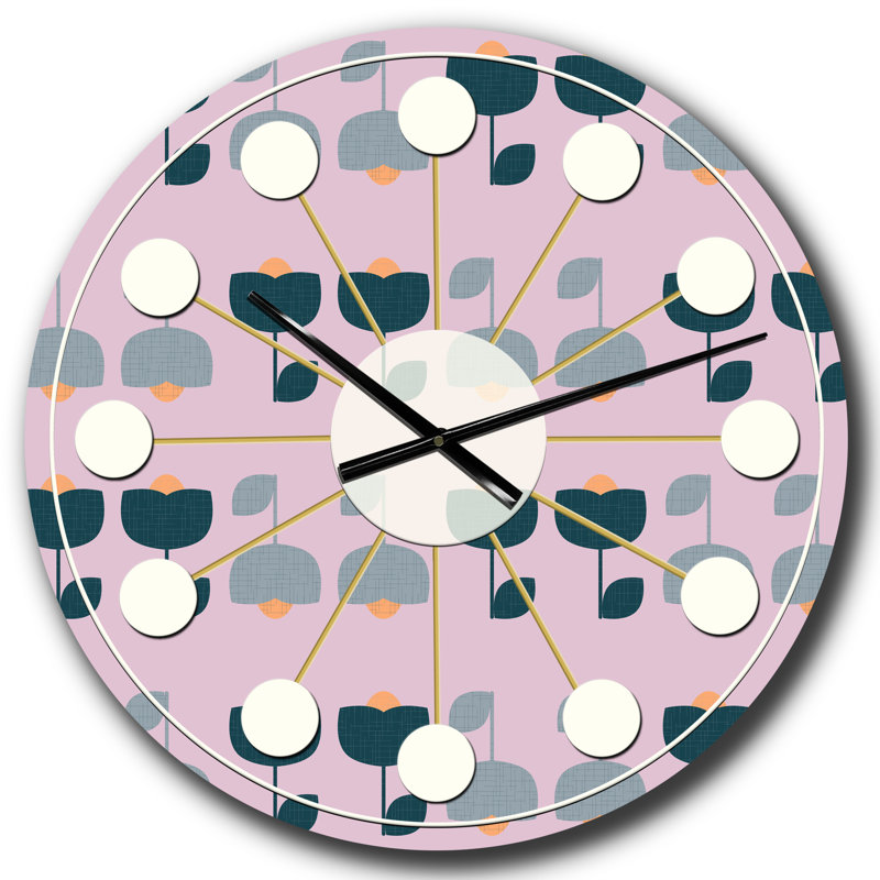 Horloge murale rétro Mid-Century, Grand
