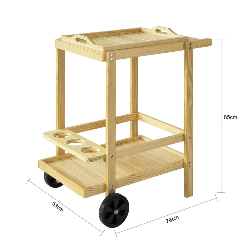 Kilbourn Solid Wood Bar Cart