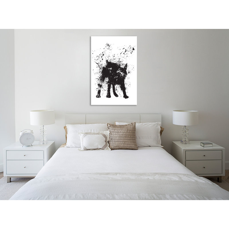 «Wet Dog», toile tendue par Balazs Solti, H 60 po x l 40 po x P 1,5 po
