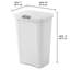 Corbeille à déchets avec verrou en titane 13 gallons Sterilite TouchTop, blanc (paquet de 8)
