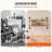 Industrial Pipe Shelf 2 Tier 48x 9.84in Wall-Mount for Kitchen Bedroom