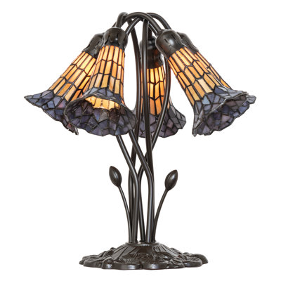 Lampe de table 16 "en verre teinté 16 lumières High Pond