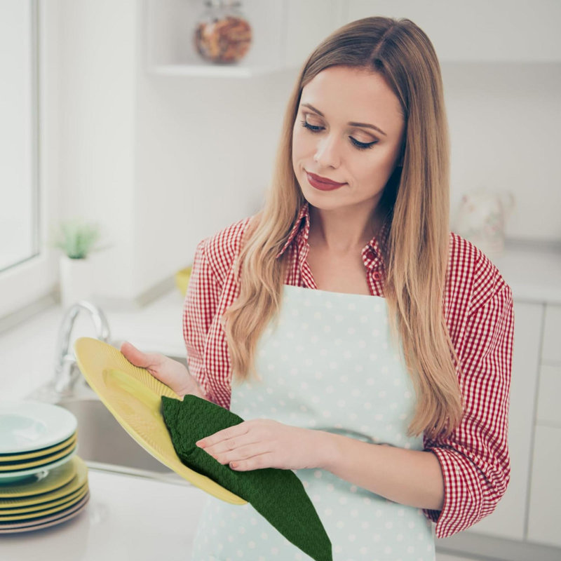 Serviette de cuisine en coton, Vert