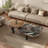 Square microcrystalline stone coffee table