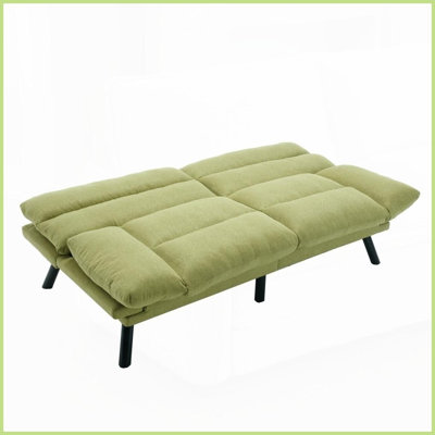 Modern Velvet 2-Seater Sleeper Sofa with Metal Legs – Sturdy Frame for Living Room &amp; Bedroom