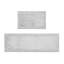 Tapis de bain réversible 100% coton touffeté 3000 g / m² gris 24 po x 72 po