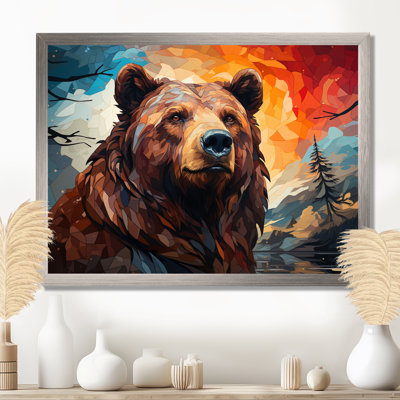 Deavion Bear Majestic Geometric I Framed On Canvas Print