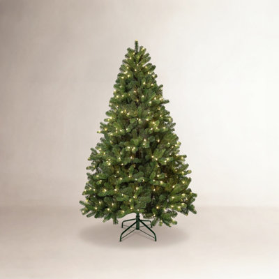 White Pre-Lit Spruce Christmas Tree