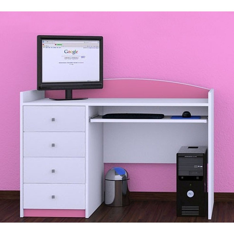 Thelonius 125cm Computer Desk, Pink