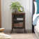 Brown End Table With Pull-Out Shelf
