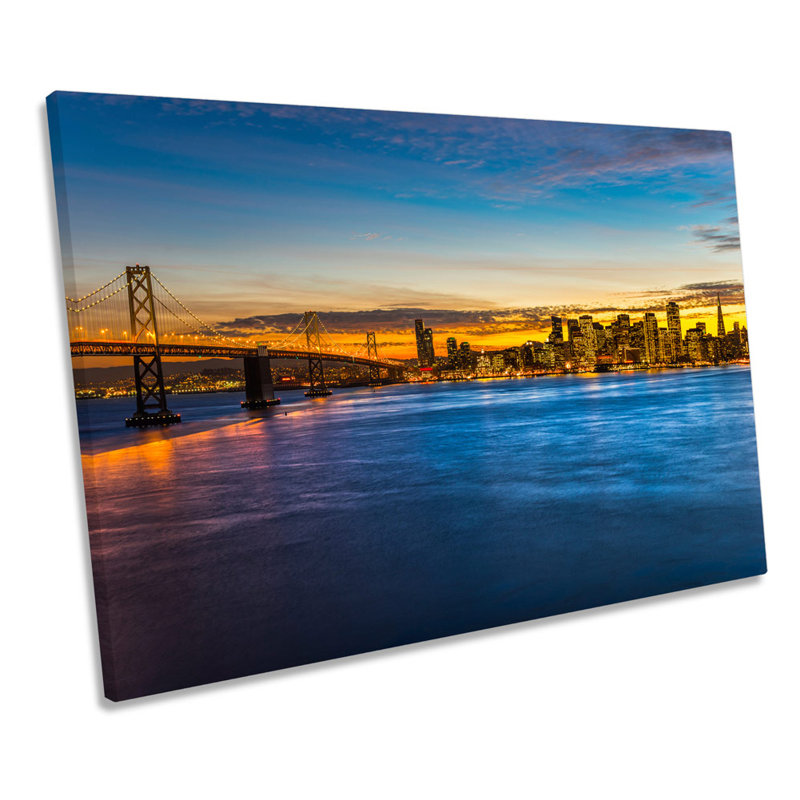 San Francisco Skyline City - Wrapped Canvas Print, 30.5cm H x 45.7cm W x 2cm D