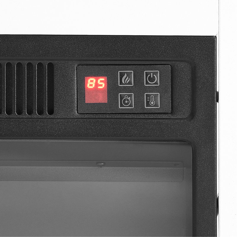 Foyer électrique autoportant blanc 43 pouces 4300 avec 5120Btu 1500W, flammes réglables, télécommande, pour chambre à coucher et bureau, poêle, minuterie 3D, salon,