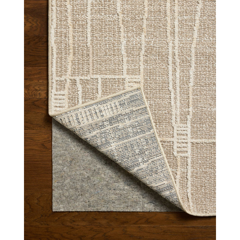 Amber Lewis x Loloi Bexley Mushroom / Natural Area Rug, Rectangle 11'6" x 15'