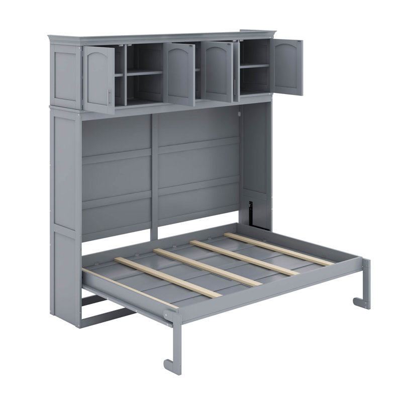 Lit escamotable Rela, gris, Queen