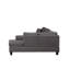 Canapé modulaire inclinable moderne en bois gris-539722847