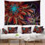 Tapisserie floral à motif floral en rouge foncé-28487033