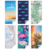 Serviettes de plage en microfibre à double face