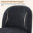 26" Mid-Century Modern Counter Height Bar Stools, 360° Swivel Fabric Upholstered Barstools with Solid Wood Legs, Island Chairs with Backrest-1355595996
