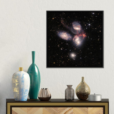 Stephan's Quintet Galaxies, James Webb Space Telescope - Wall Art Print - Framed Canvas