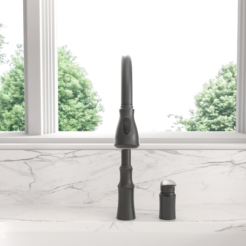 Lordear Kitchen Sink Kitchen Faucet, Matte Black