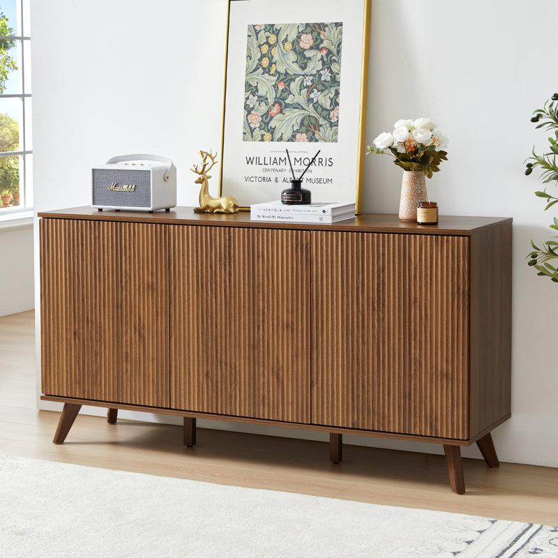 Armoire d'appoint 3 portes Lanier, Bois brun