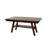 Modern Dark Walnut Table For Dining, Rectangular Shape, With Shelf, Rubberwood Dining Table, Finish,-1105112139