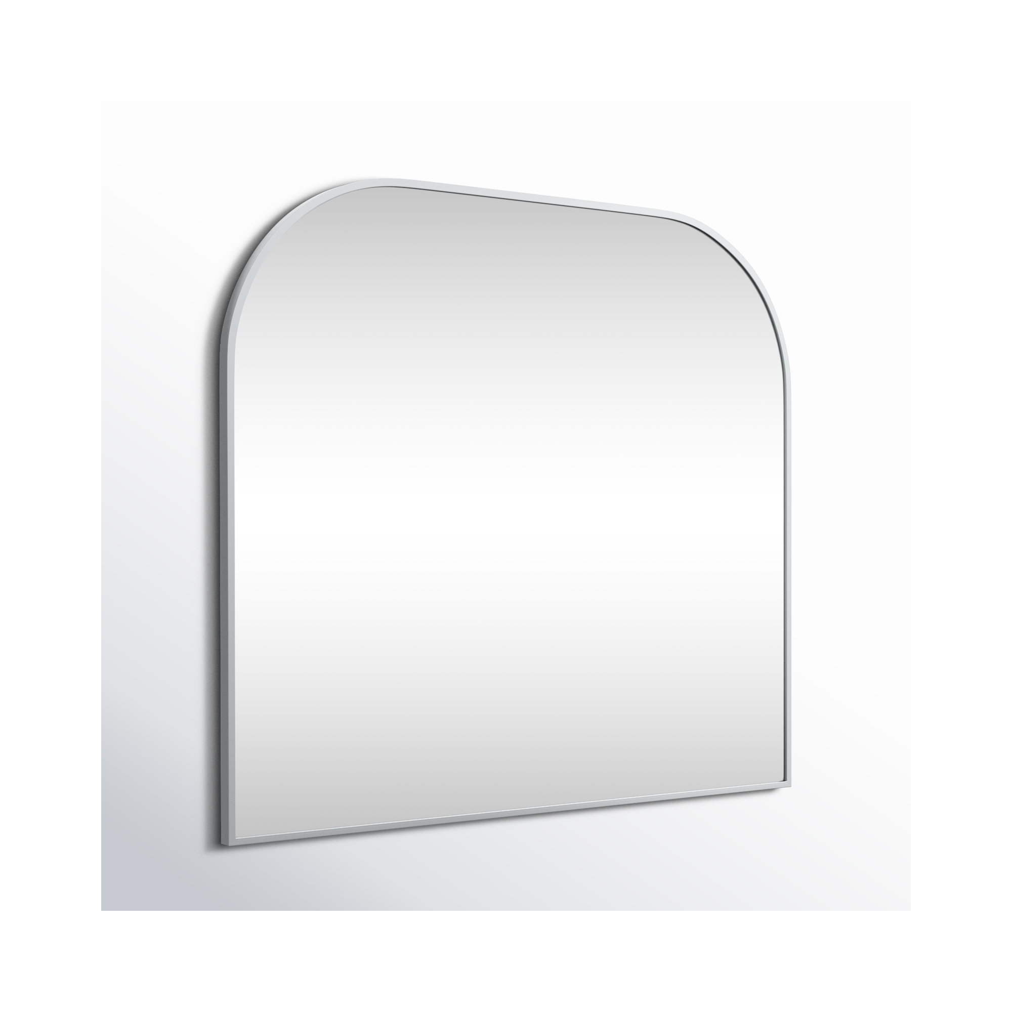 Sabine Metal Wide Arch Wall Mirror, Silver, 38" x 42"