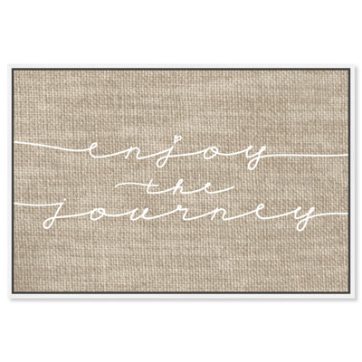 " Typography And Quotes The Journey, Modern & Contemporary Brown " by Oliver Gal