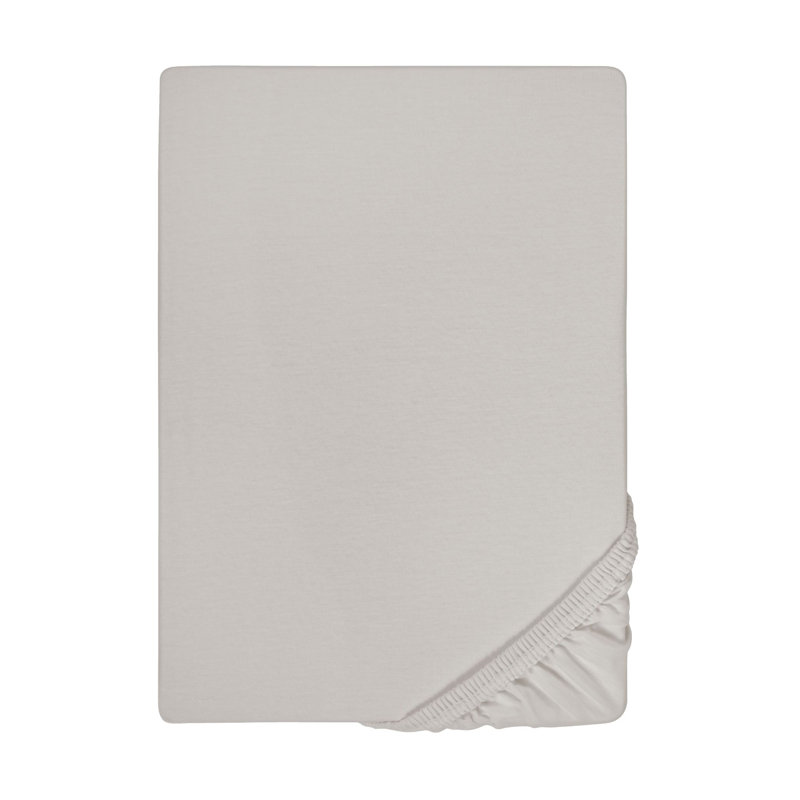 Cotton Blend Jersey Knit Fitted Sheet, 140-160 x 200-220 cm, Ocean blue