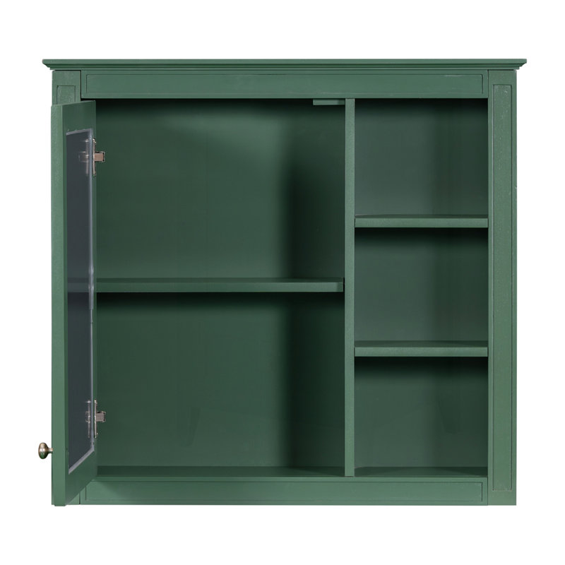 Armoire de rangement murale de salle de bain 30 po x 28 po, Vert